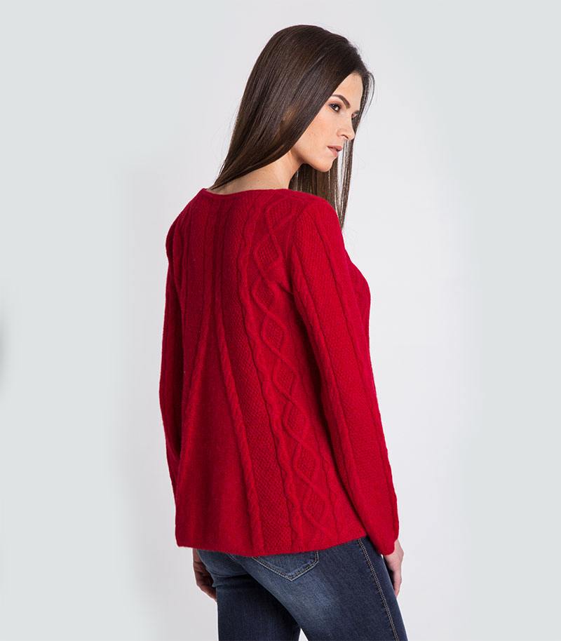 sweter-damski-welniany-z-alpaki-czerwony
